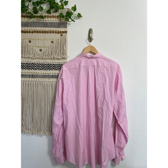 Ralph Lauren Classic Fit Pink Men’s Long Sleeve Button Up Shirt XXL - Picture 2 of 12